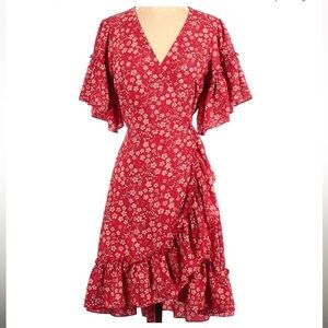 Max Studio Floral Wrap Dress